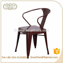 Silla industrial de cobre barata al por mayor de la barra con la silla colorida de la cafetería del ocio del nuevo diseño de los brazos
